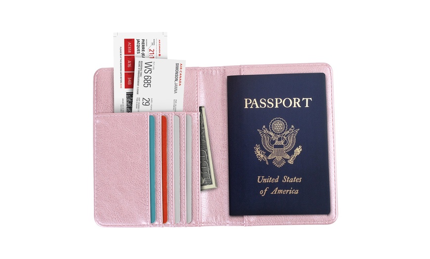 Image 8:  RFID Multi-function Passport Anti-theft Anti-scanning Wallet Passport Holder 