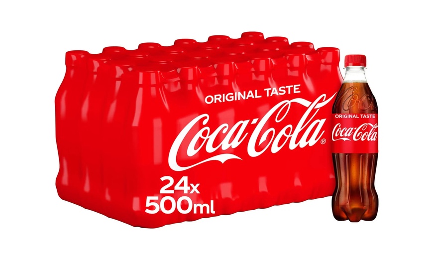 Image 1: Coca-Cola Original Taste - 24 Pack of 500ml Bottles