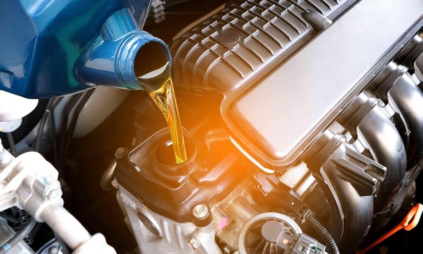 Image 2: One Synthetic Blend or Full Synthetic Oil Change with Brake Inspection