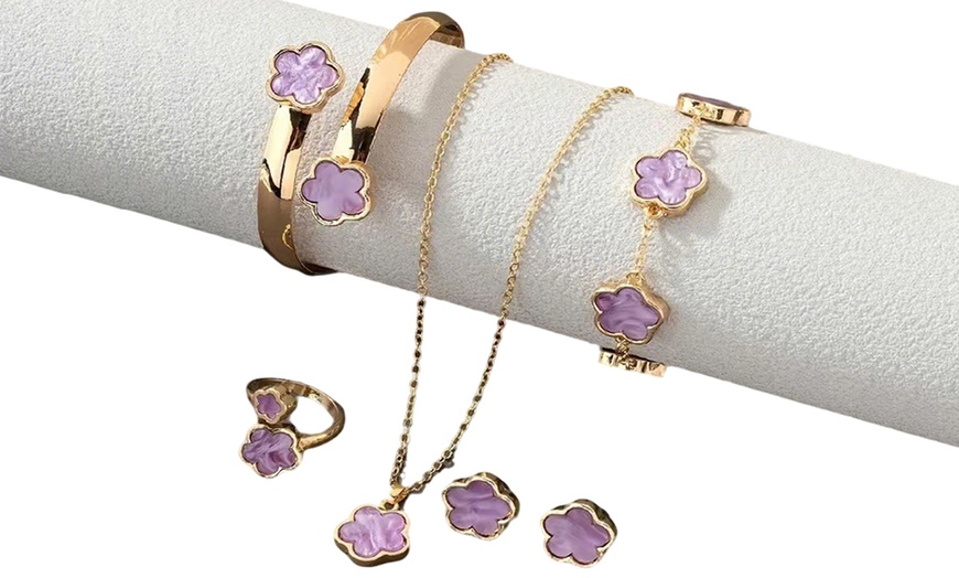 Image 4: Five-Leaf Clover Jewelry Set