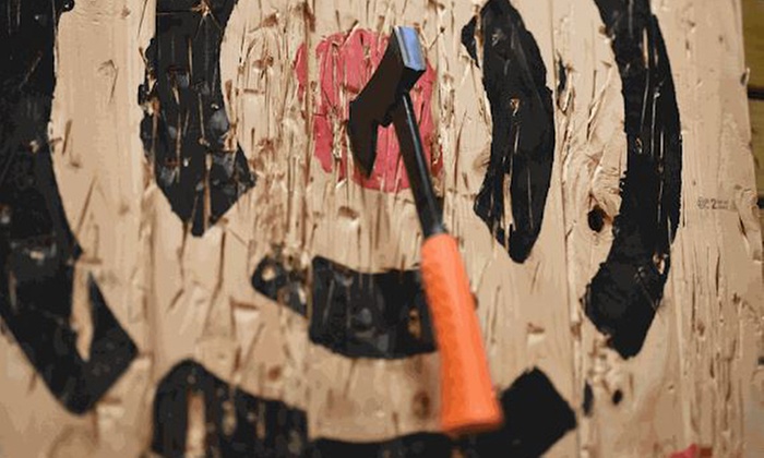 One Hour of Axe Throwing for One, Two, Three, or Four People