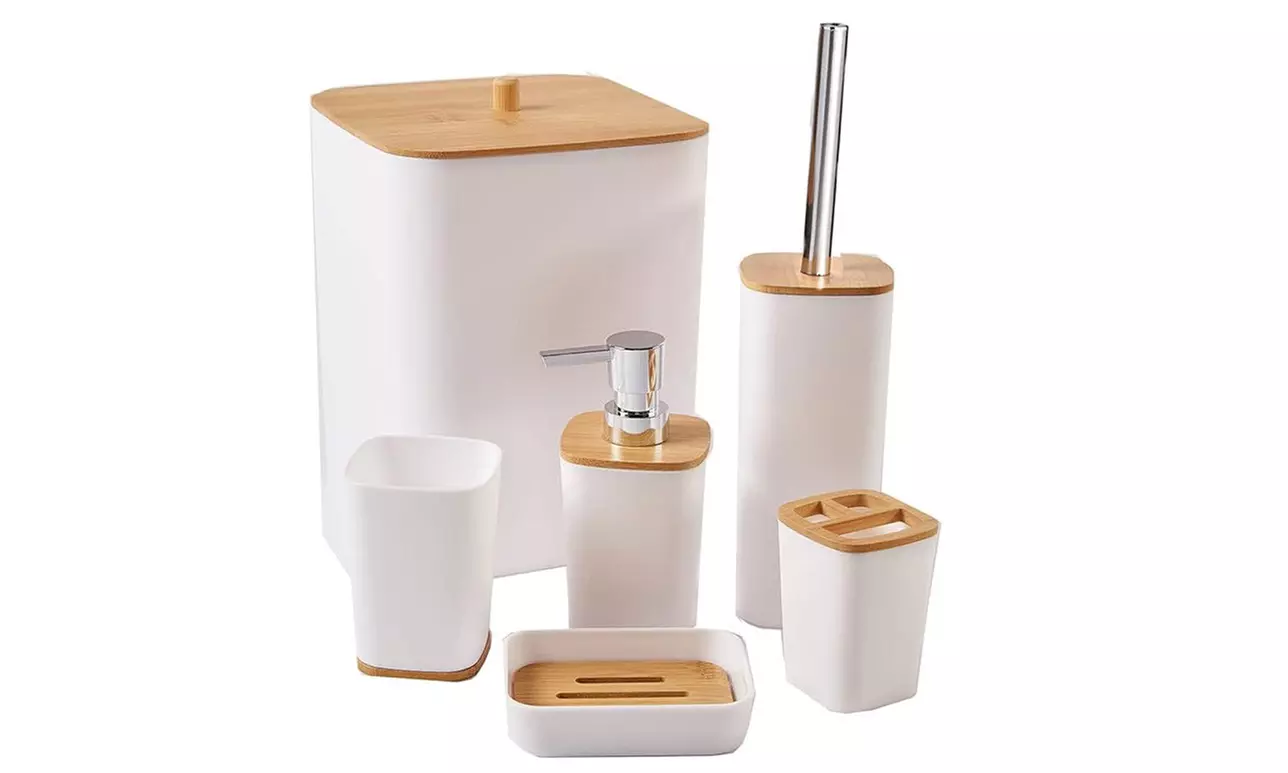 Set complet de 6 accessoires pour salle de bain