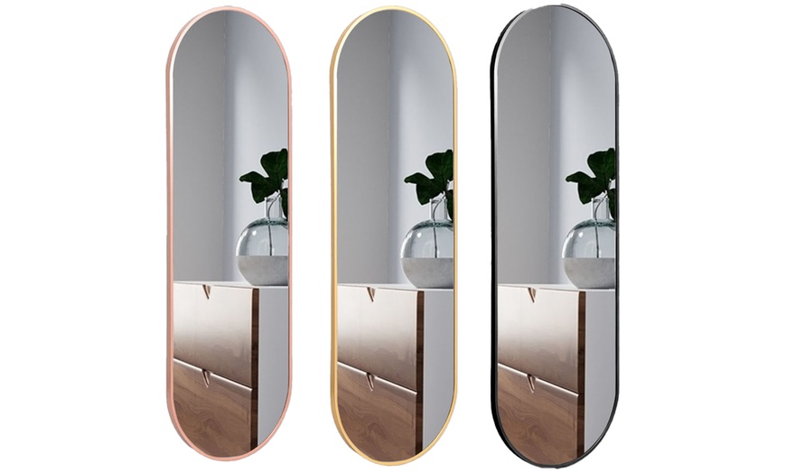 Image 1: Living And Home Limited 150cm Oval Full Length Wall Mirror