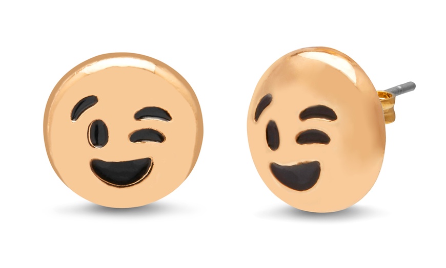 Image 15: OMG Jewel emoji Earrings Set