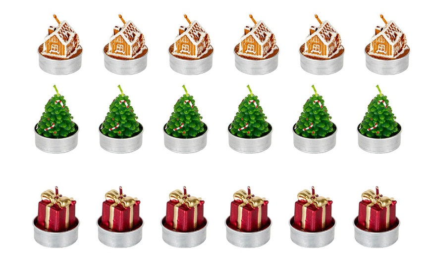 Image 6: Set mit 18 3D-Weihnachts-Teelichtern – inklusive Geschenktasche