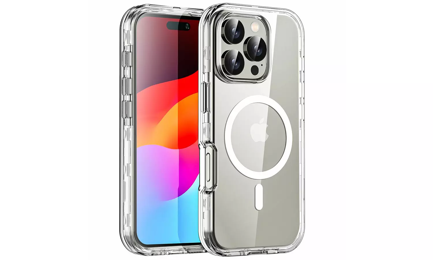MagSafe Clear Case For iPhone 16 Pro Max 16 Heavy Duty Shockproof 3-Layer Cover