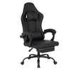 Image 9: Silla gaming ergonómica negra con función de masaje