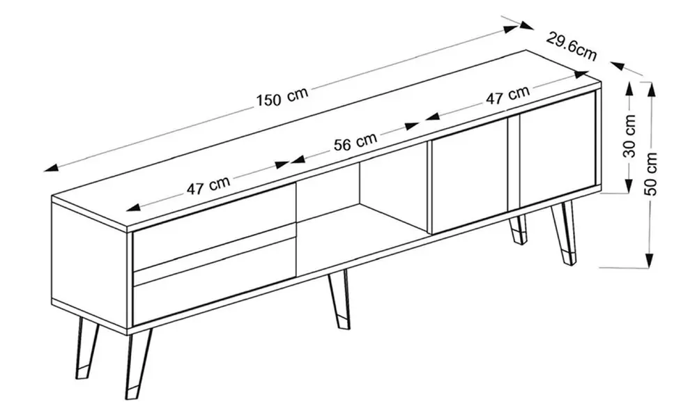 Meuble TV avec cheminée LED 150 cm Kocoon