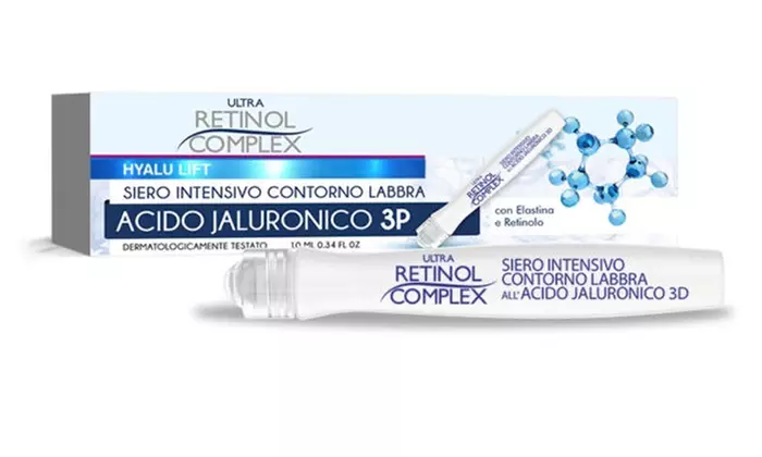Intensive Lip Serum and Eye Filler Cream with Retinol Complex Hyaluronic Acid - Second Medium
