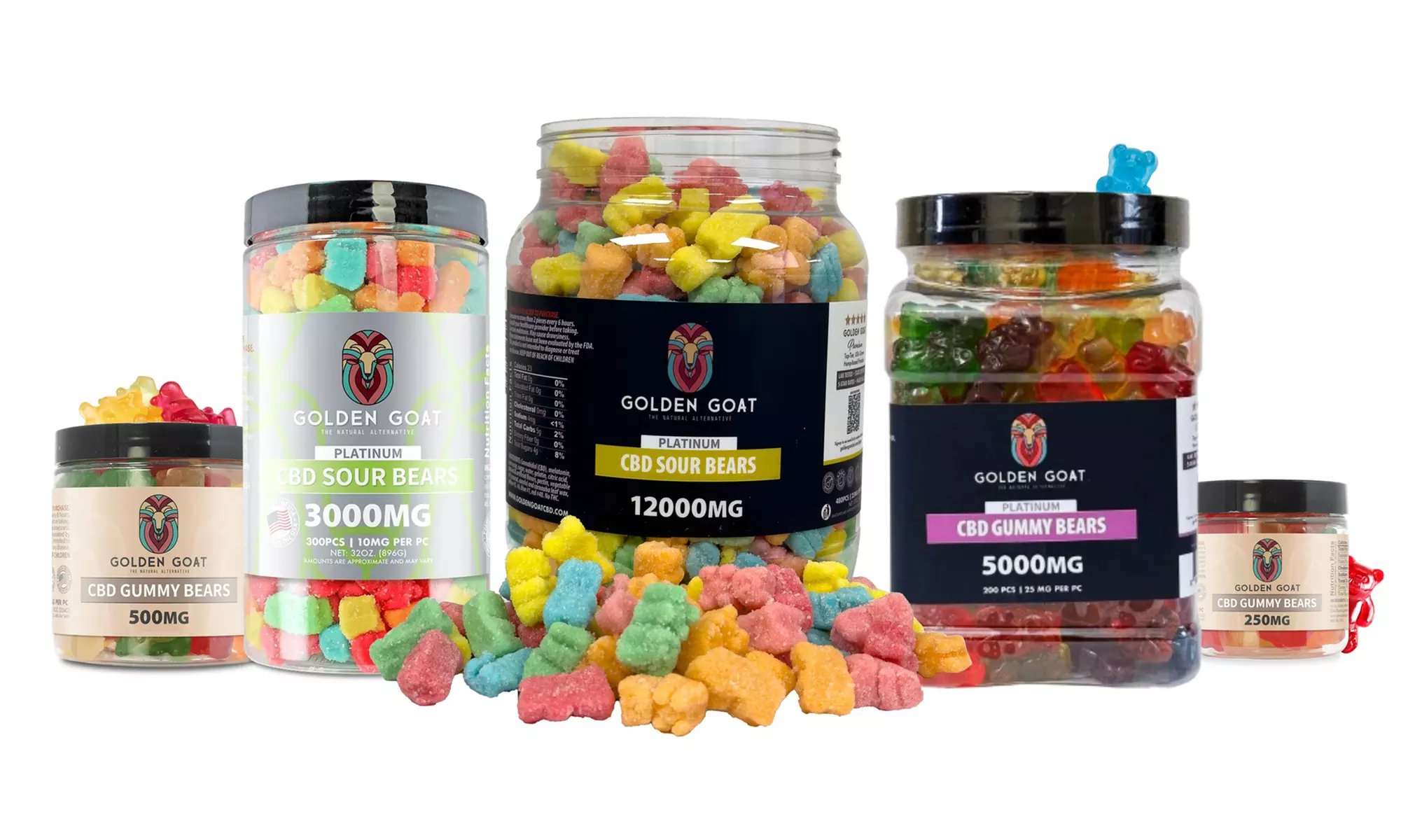 CBD Popular Picks - Assorted Gummy Bears from Golden Goat