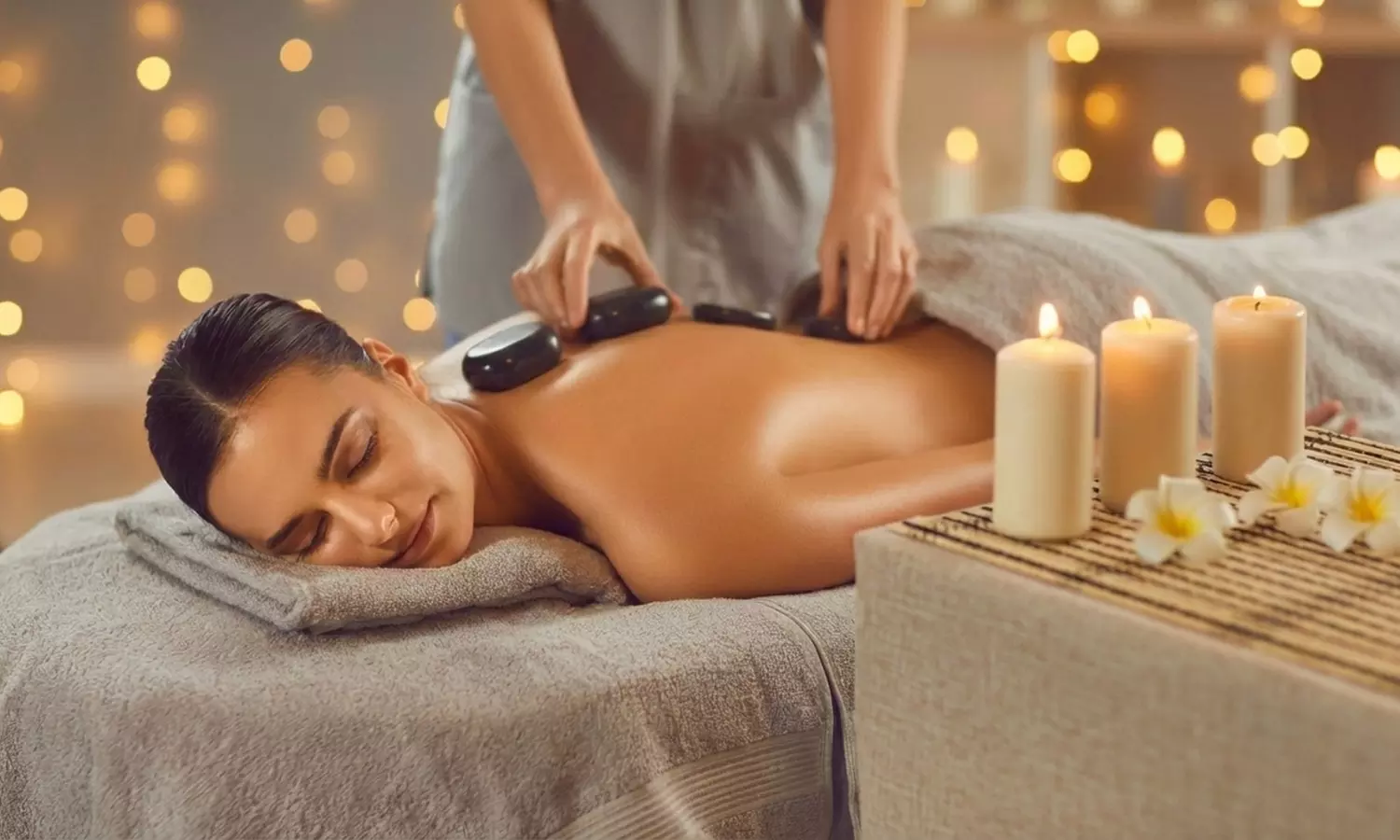 Ritual de masaje corporal con piedras volcánicas para 1 persona