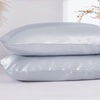 Image 2: 2 Pack Soft Satin Pillowcase Pillow Case Cushion Cover Queen King Size