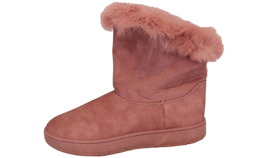 Image 17: Bow Back Faux Fur Snow Boots