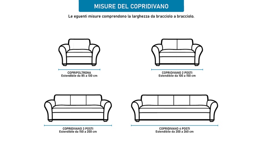 Image 15: Copridivano Elasticizzato Impermeabile Antimacchia, Made in Italy