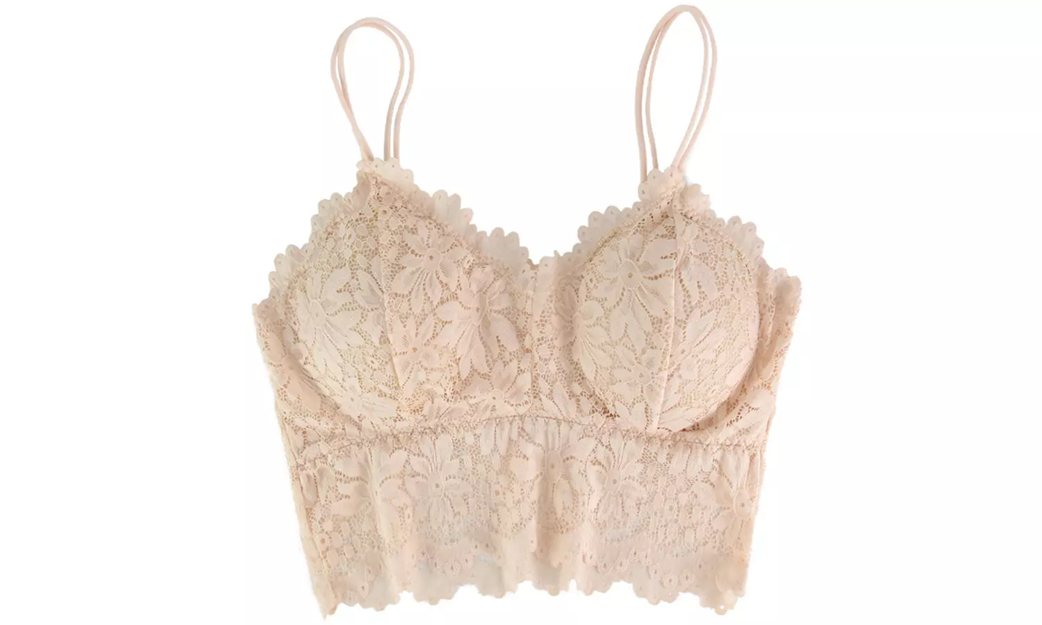 Women Bralette Bra Lingerie Push Up Crochet Wireless Lace Bra Crop Tank Top 