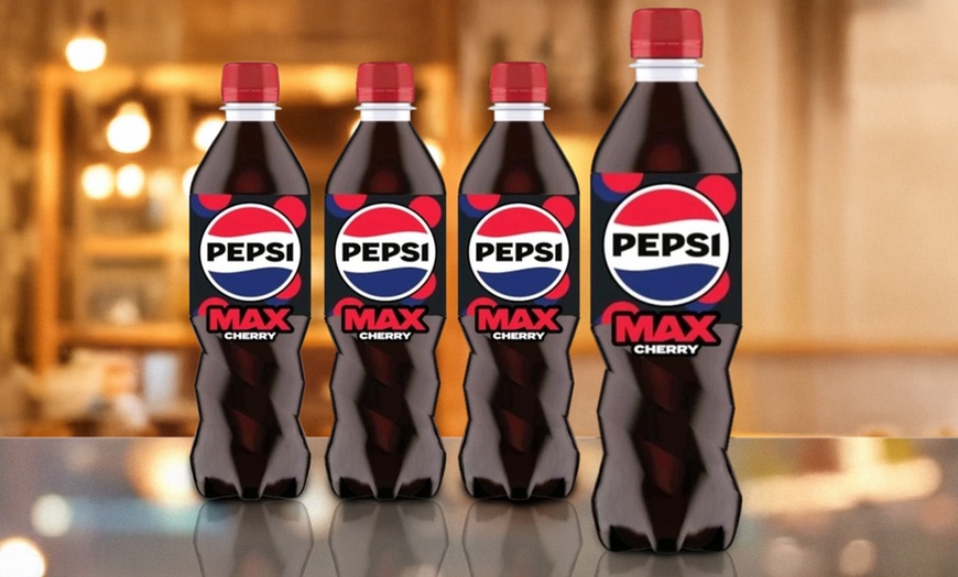 Image 1: Pepsi Max Cherry - 24 Pack of 500ml Bottles, No Sugar, Low Calorie