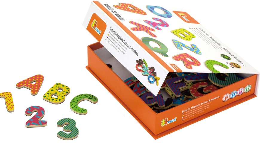 Image 2: Viga Magnetic Letters and Numbers