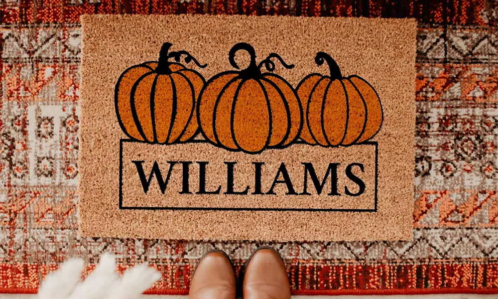 Personalisierbare Kokos-Fußmatte in Halloween-Design