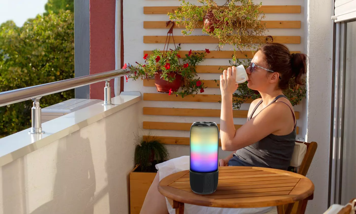 iMounTEK Portable Wireless Bluetooth Speaker with 6 Color-Changing Lights