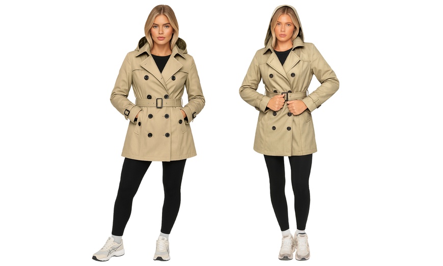 Image 14: Enzo Women's Trench Coat; Water-Resistant and Stylish Design