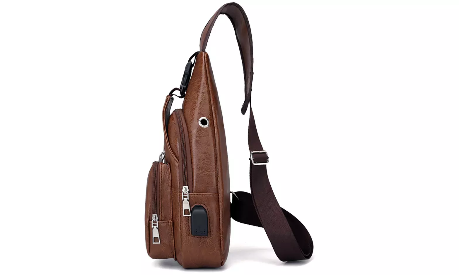 Sac à bandoulière en similicuir et polyester