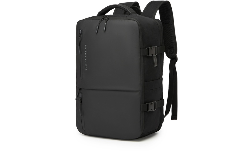 Image 2: Mochila de viaje con compartimento para portátil y puerto de carga