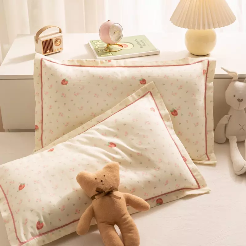 Breathable Pure Cotton Kids Pillowcase Pair