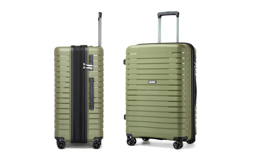 Image 12: Valises Kono rigides à poignée télescopique avec serrure TSA