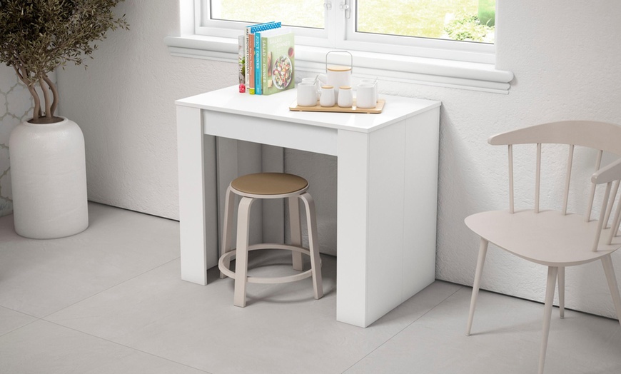 Image 2: Extendable Console Table for 6 people or up to 14 people