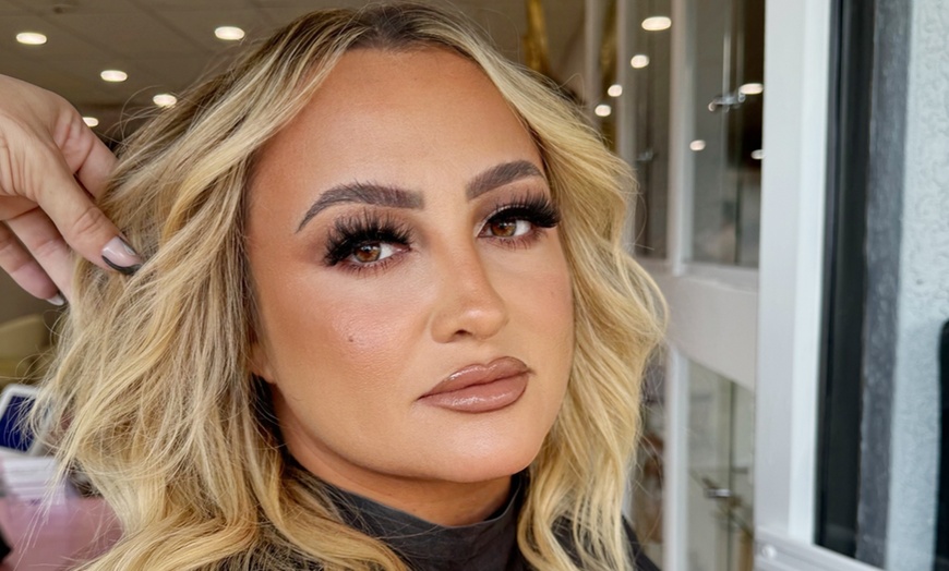 Image 2: Glam Makeup or Makeup with Blowout & Style Combo
