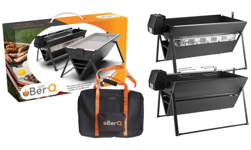 Asado Uber-Q Barbecue, Ultra-Portable Stainless Steel Grill