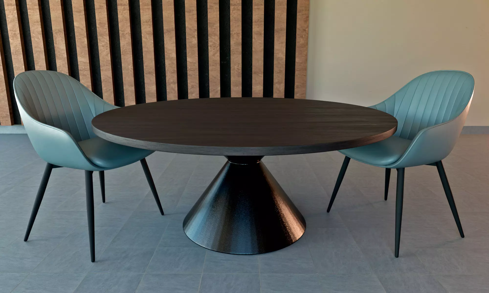 Table ronde fixe design de la marque Frankystar