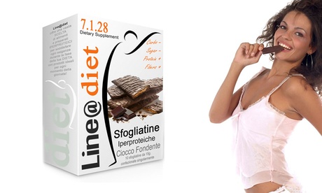 Fino a 40 sfogliatine iperproteiche zero zuccheri Line@diet disponibile in 2 gusti