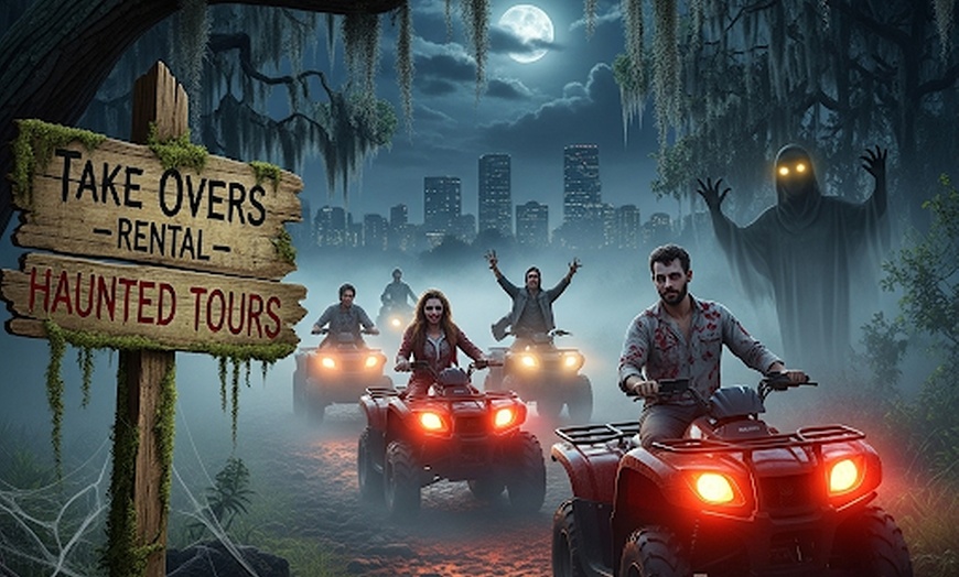 Image 1: 1-Hour Spooky ATV Halloween Tour - Guided, Scenic, Fun for Your Squad!