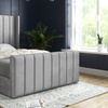 Image 4: Oxford Upholstered Soft Touch Plush Velvet Bed Frame