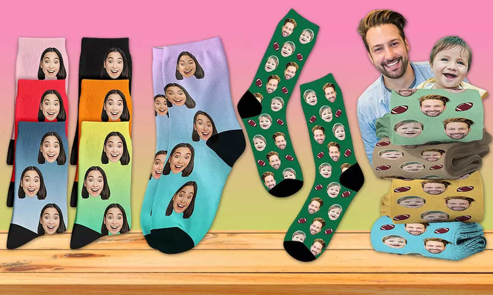 Up to 83% Off Custom Photo Socks from Justyling