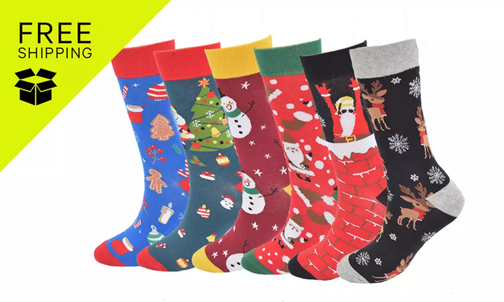 Two or Four Pack Christmas Cotton Socks From Ever Mercantile (Up to 83% Off); Free Shipping - Primary Image