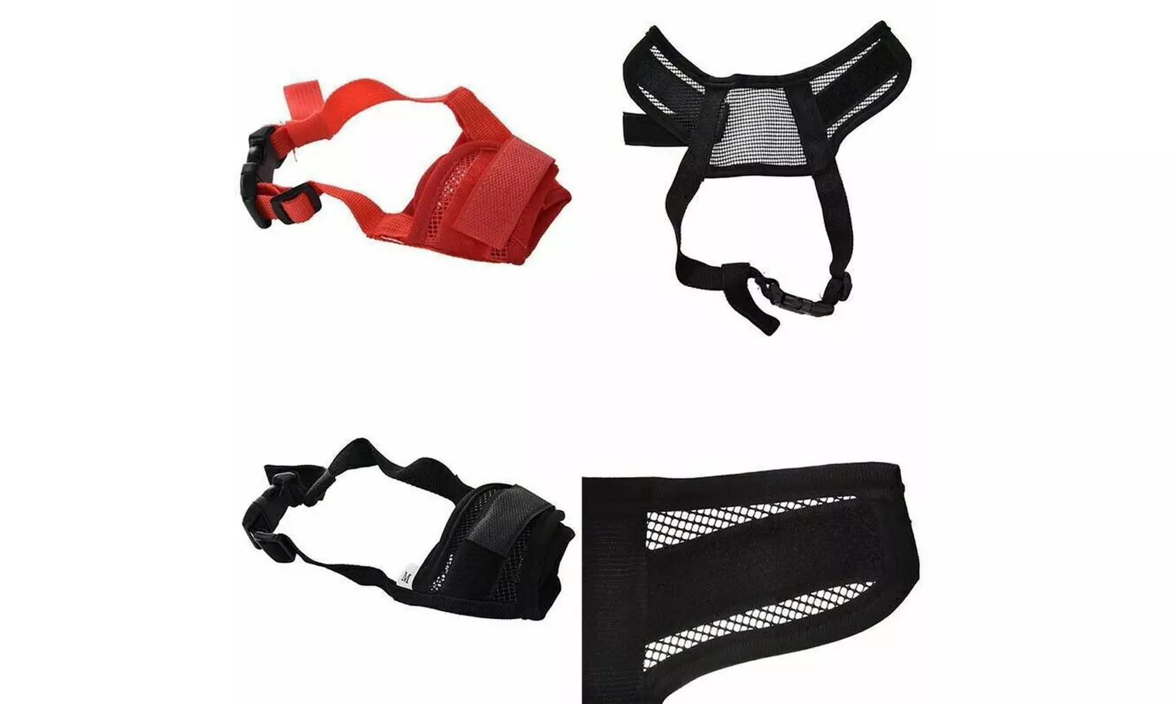 US 3-6 Dog Mask Soft Mesh Muzzle Mouth Cover Adjustable Grooming Anti Bark Bite