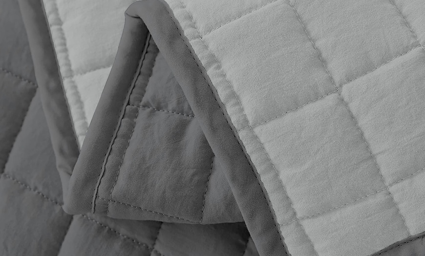 Image 15: Italian 4-Season Two-Tone Hypoallergenic Quilt