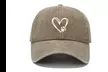 Vintage Washed Heart Paw Print Baseball Hat - Second Medium