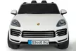Coche eléctrico biplaza de color blanco para niñ@s que imita un Porsche Cayenne S de Injusa - Image 5