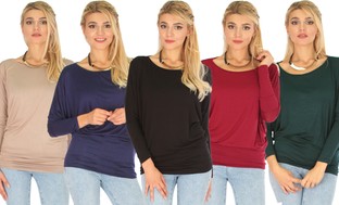 Lyss Loo Women's Contemporary Long-Sleeve Dolman Top