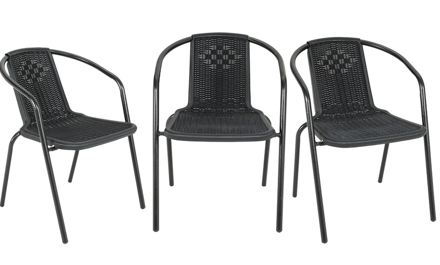 Image 8: Tempered Glass Table with Two Chairs