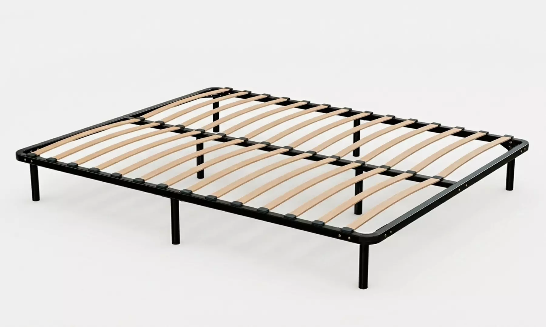 Sommier à lattes en kit : cadre de lit métal, compatible tous matelas