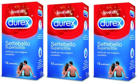 Fino a 120 preservativi Durex Settebello Supersottile