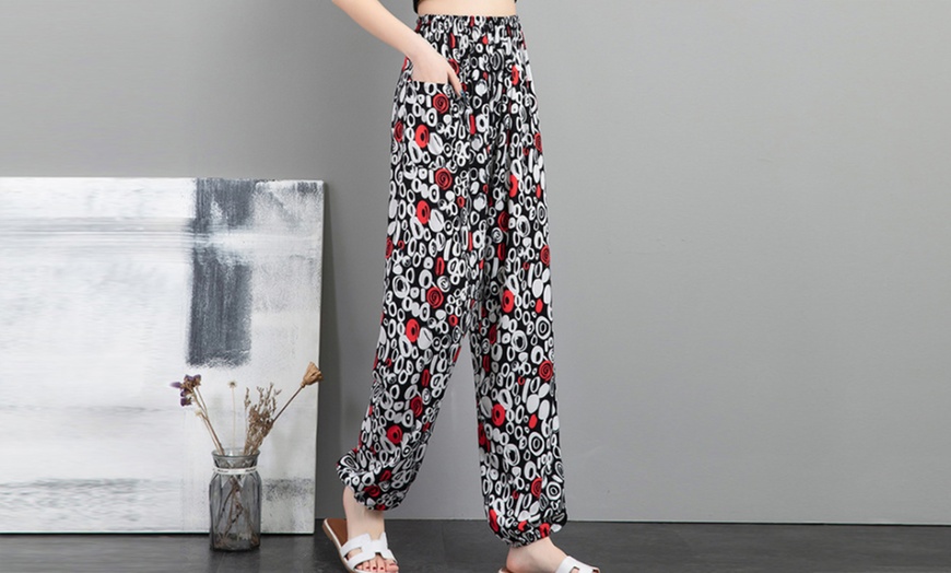 Image 5: Women's Loose Casual Printed Trousers