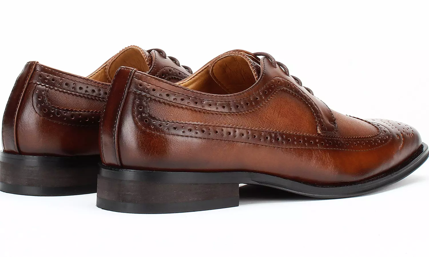 Vincent Cavallo Men's Long Wingtip Derby Shoes - Image 7