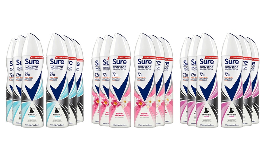 Image 1: 6-Pack Sure Women's Anti-Perspirant 72H Nonstop Protection Deo