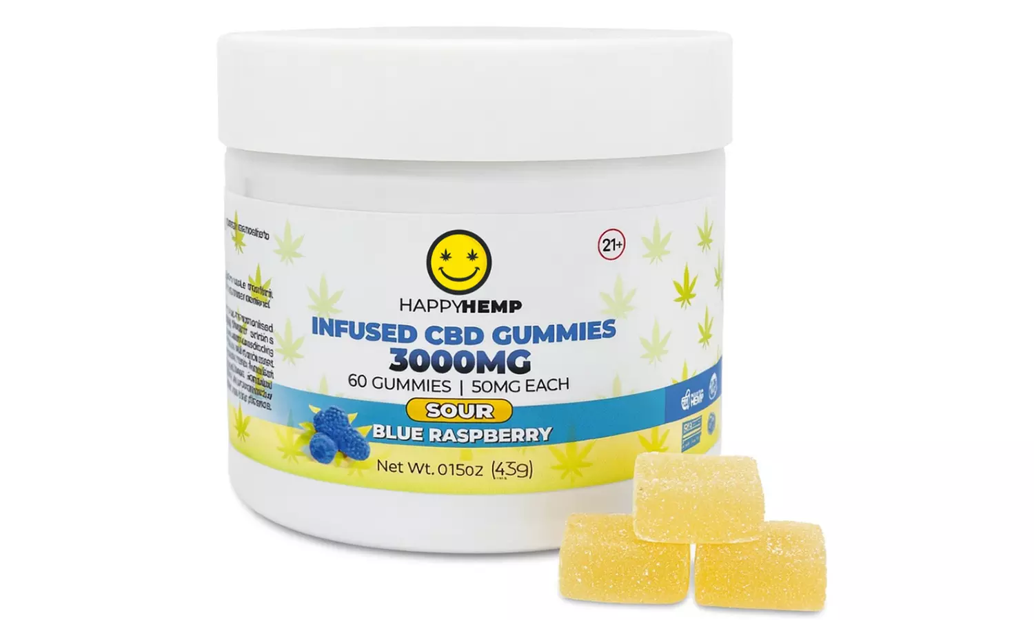 Happy Hemp SOUR Infused CBD Gummies - High Potency