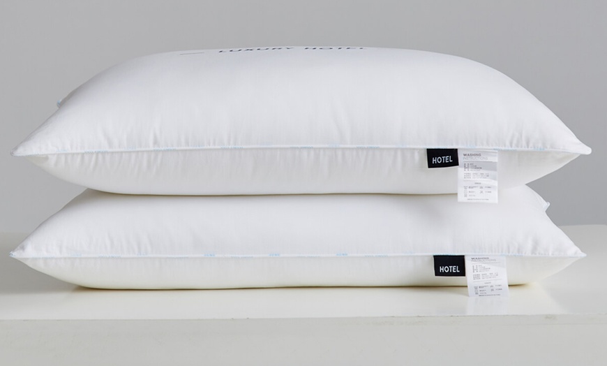 Image 26: Pure Cotton Luxury Hotel Pillow Duo
